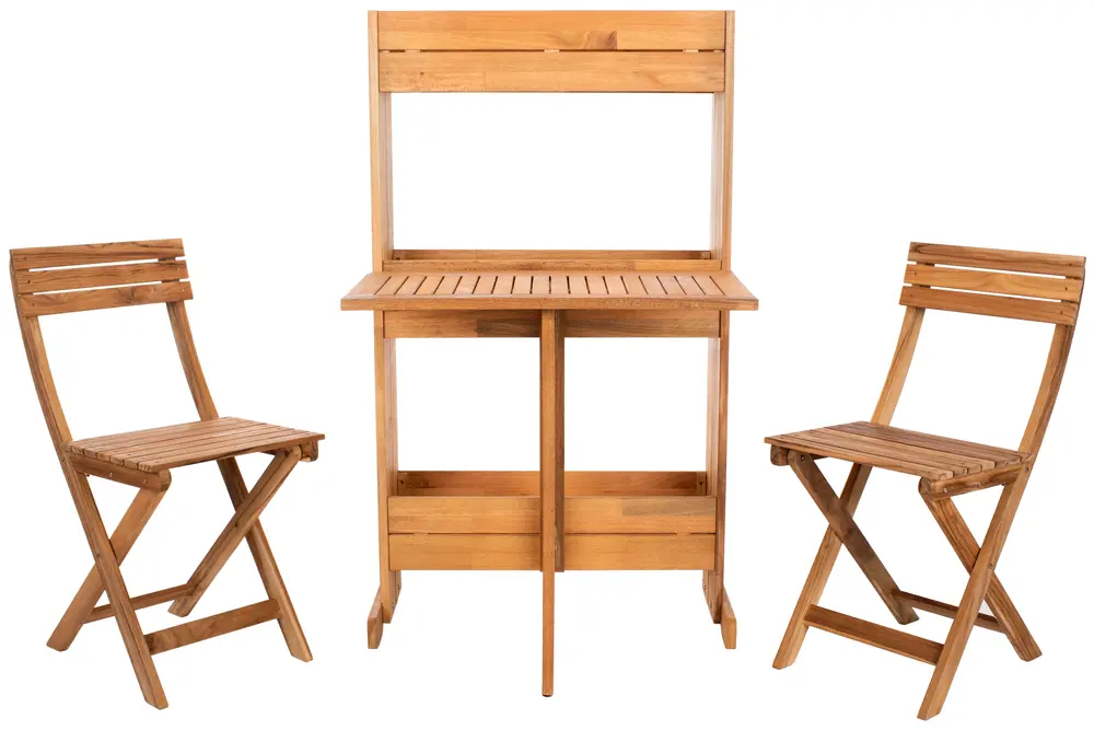 Barley Flower Shelf 3 Pc Bistro Set