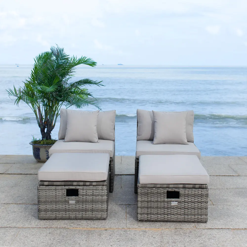 Pramla Outdoor Sette With Ottoman