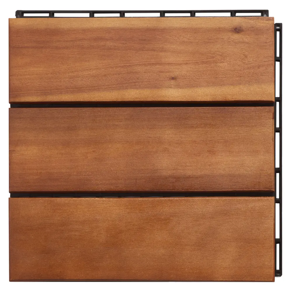 Manila Wooden Floor Tile- 3 Slats-Acacia