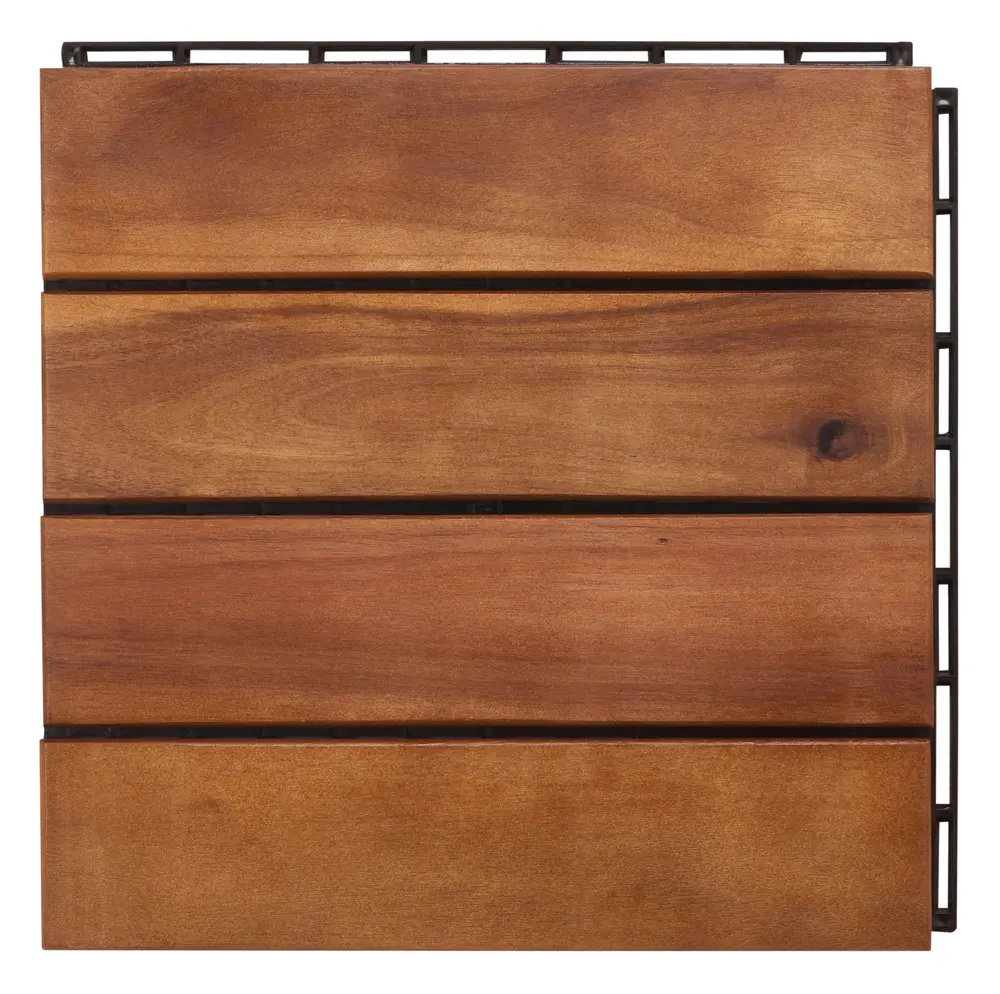 Phuket Wooden Floor Tile- 4 Slats-Acacia