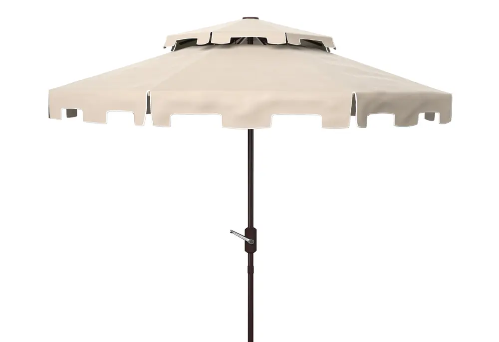 Zimmerman 9Ft Doubletop Crank Umbrella W/ Button Tilt