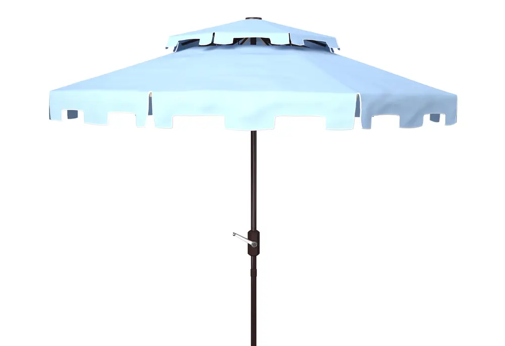 Zimmerman 9Ft Doubletop Crank Umbrella W/ Button Tilt