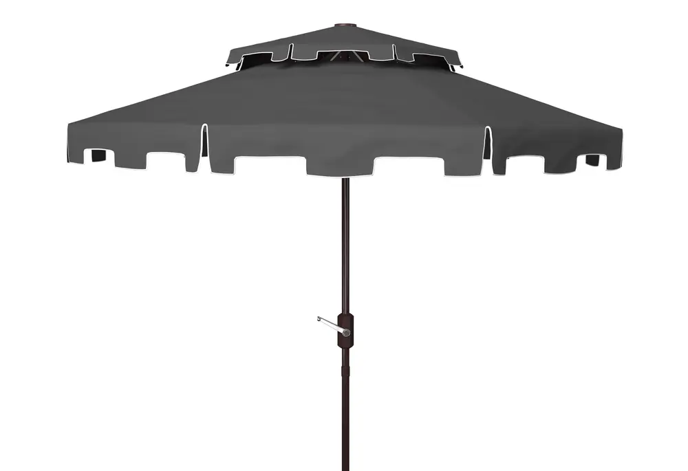 Zimmerman 9Ft Doubletop Crank Umbrella W/ Button Tilt