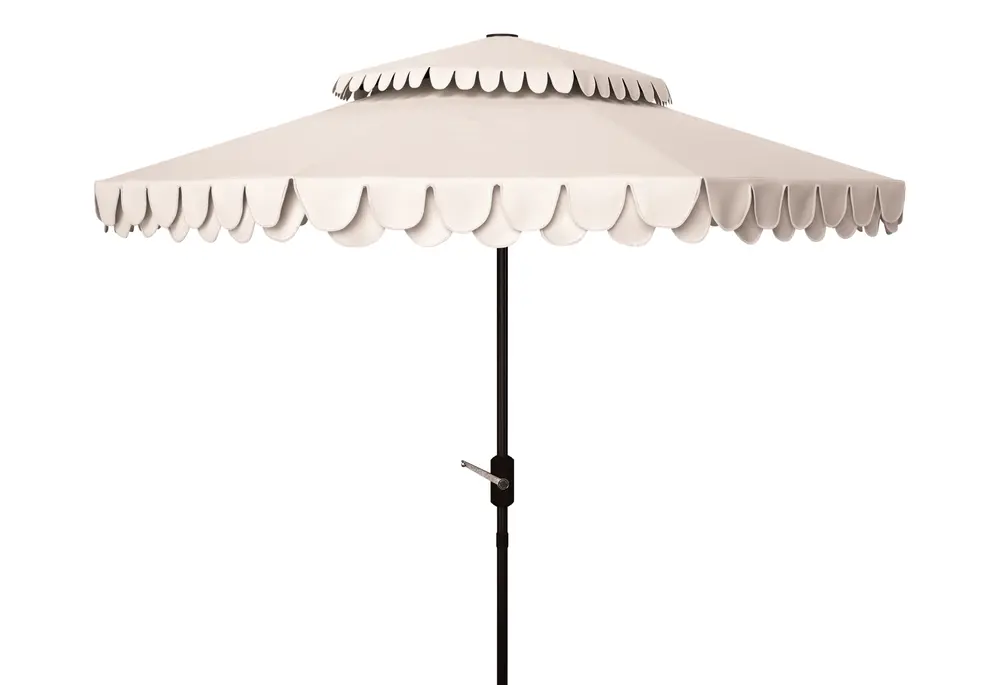 Valance 9Ft Doubletop Crank Umbrella W/ Auto Tilt