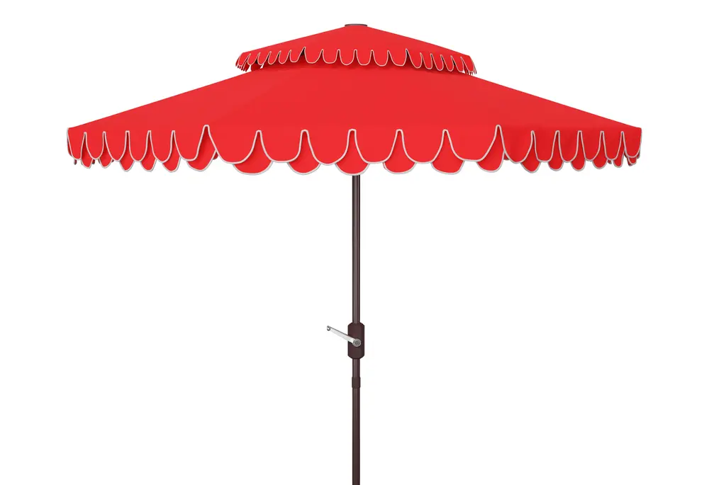 Valance 9Ft Doubletop Crank Umbrella W/ Auto Tilt