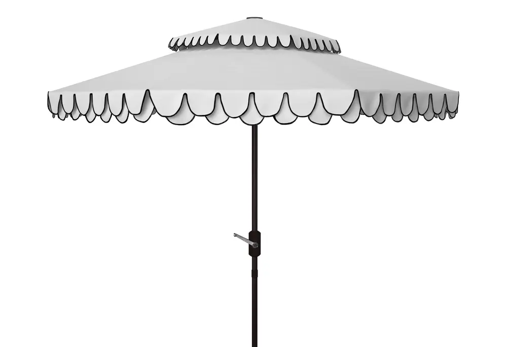 Valance 9Ft Doubletop Crank Umbrella W/ Auto Tilt