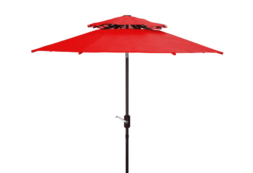 Athens 9Ft Doubletop Crank Umbrella W/ Auto Tilt