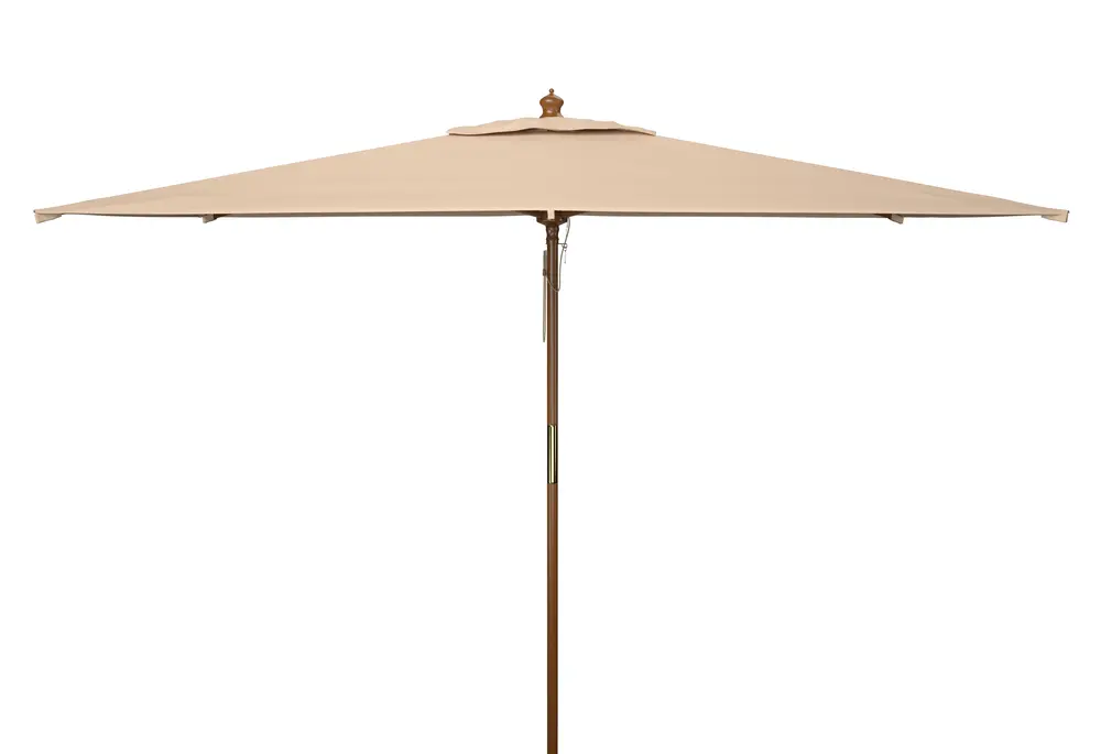 Cannes 6.5X10Ft Rect Wood Umbrella (No Tilt)