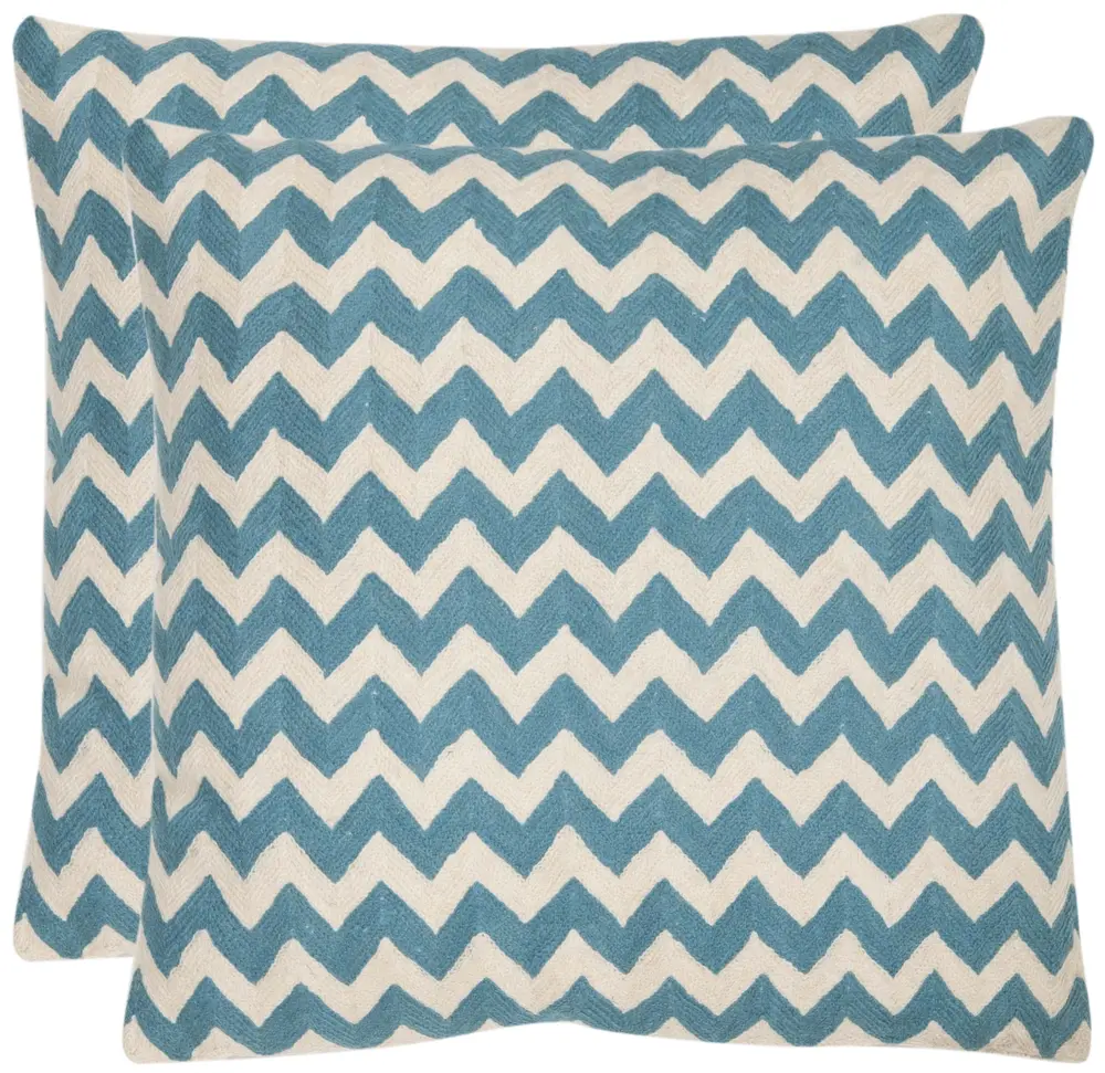 Striped Tealea  Pillow