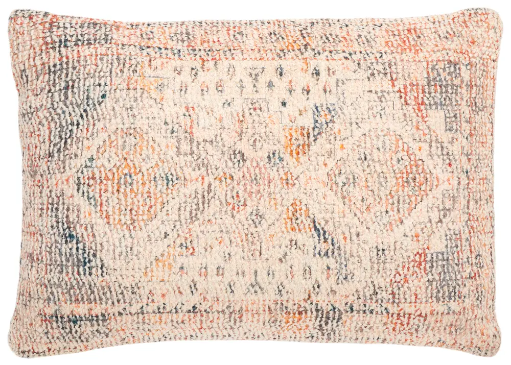 Noa, 16 X 22, Blush, Cotton/Polyester Lumbar Pillow