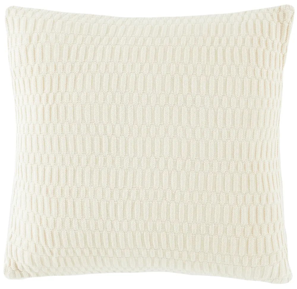 Mari, 18 X 18, Ivory, Cotton Pillow