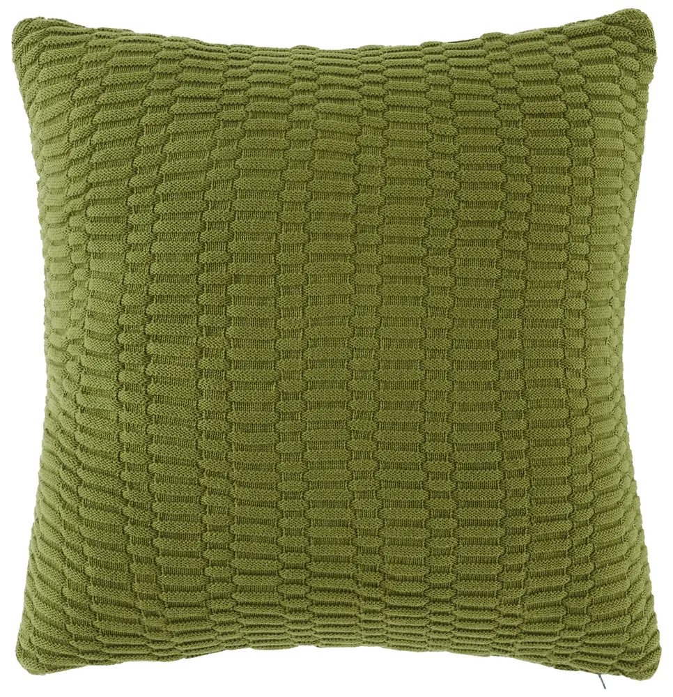 Mari, 18 X 18, Moss Green, Cotton Pillow