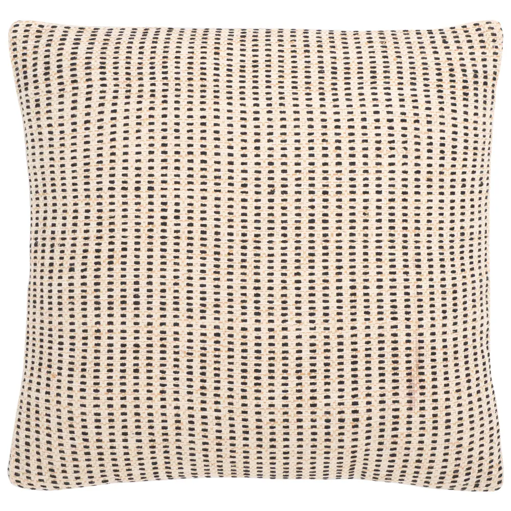Maricela, 20 X 20, Cream/Natural/Black, Cotton Pillow