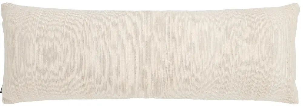 Ameya, 14 X 39, Ivory/Natural, Cotton Bolster Pillow
