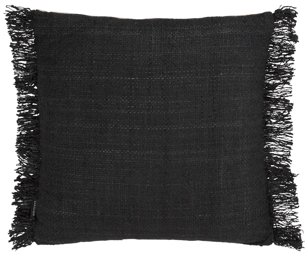 Lumiza, 20 X 20, Black, Cotton Pillow