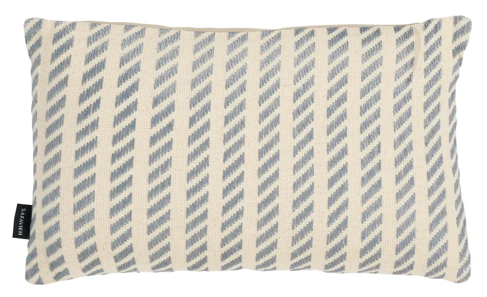 Suki, 12 X 20, Natural/Grey, Cotton Lumbar Pillow