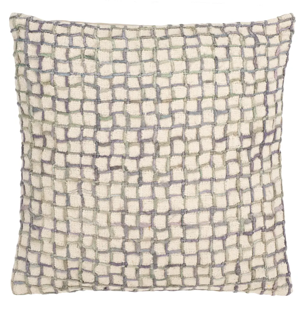 Quella, 20 X 20, Grey, Cotton Pillow