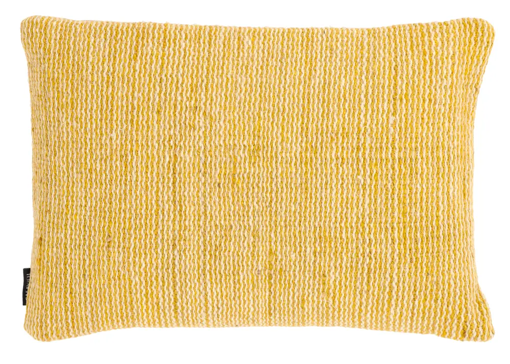 Deni, 14 X 20, Mustard/Ivory, Jute Lumbar Pillow