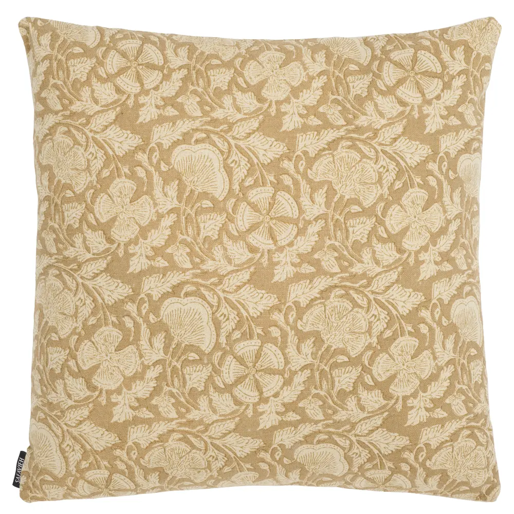 Khriya, 20 X 20, Mustard, Cotton Pillow
