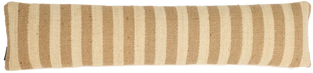 Nomy, 8 X 36, Mustard/Beige, Jute Bolster Pillow