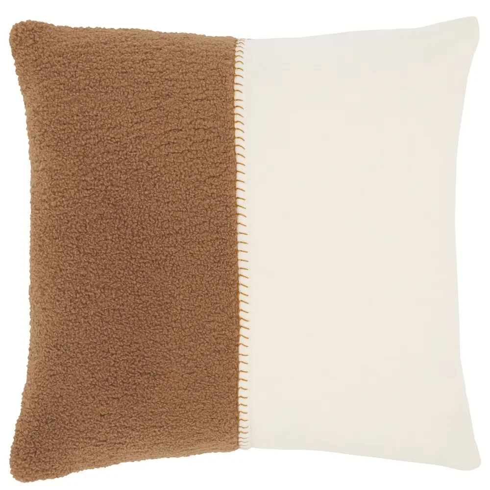 Parker, 20 X 20, Camel/Ivory, Polyester/Wool Pillow