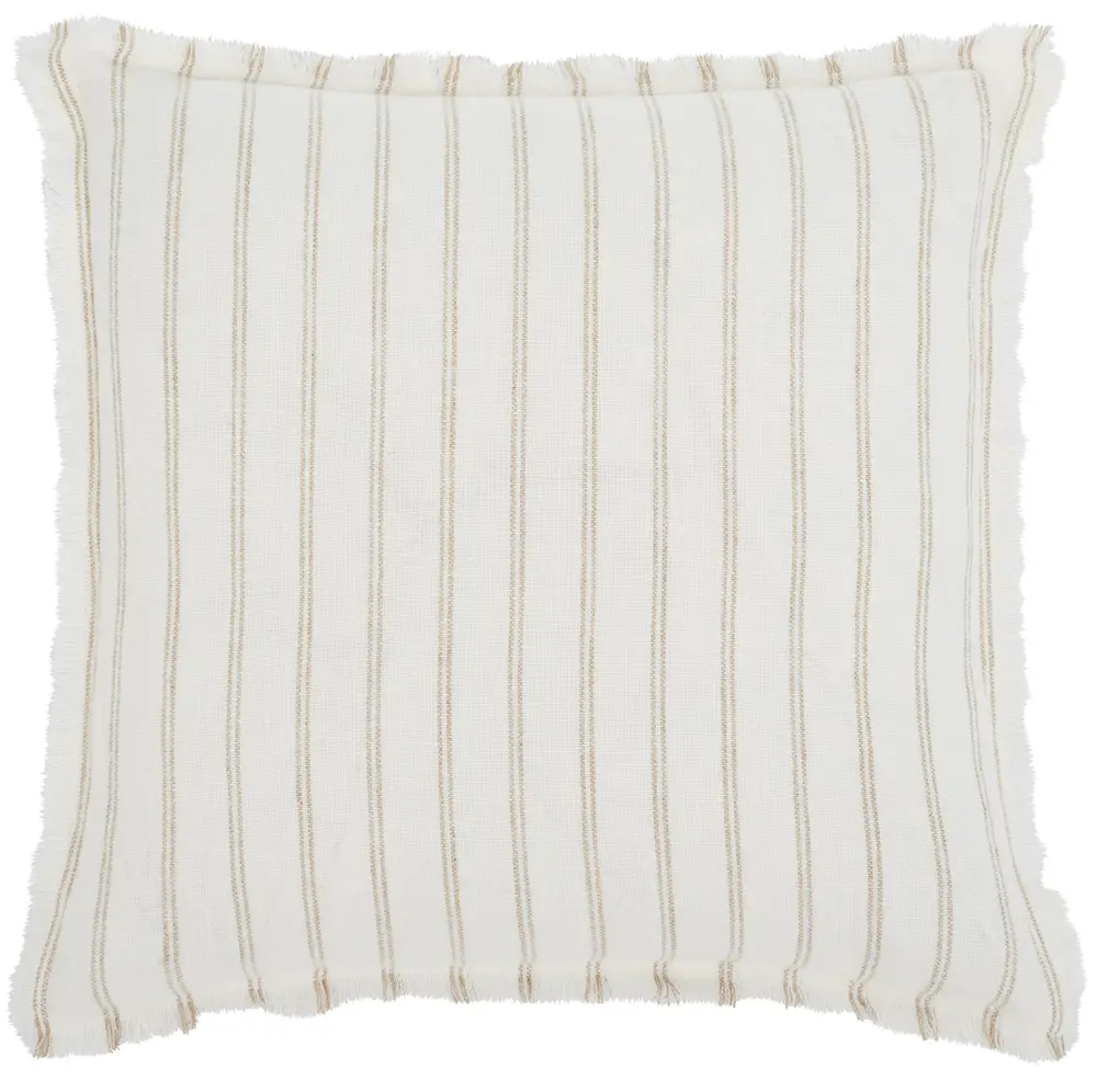 Lolo, 20 X 20, Ivory/Natural, Linen Pillow