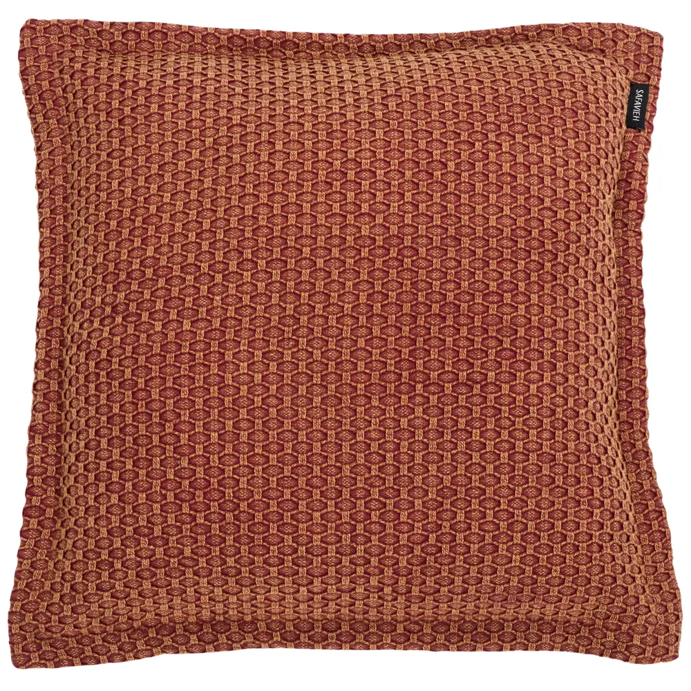 Demi, 18 X 18, Rust, Cotton Pillow