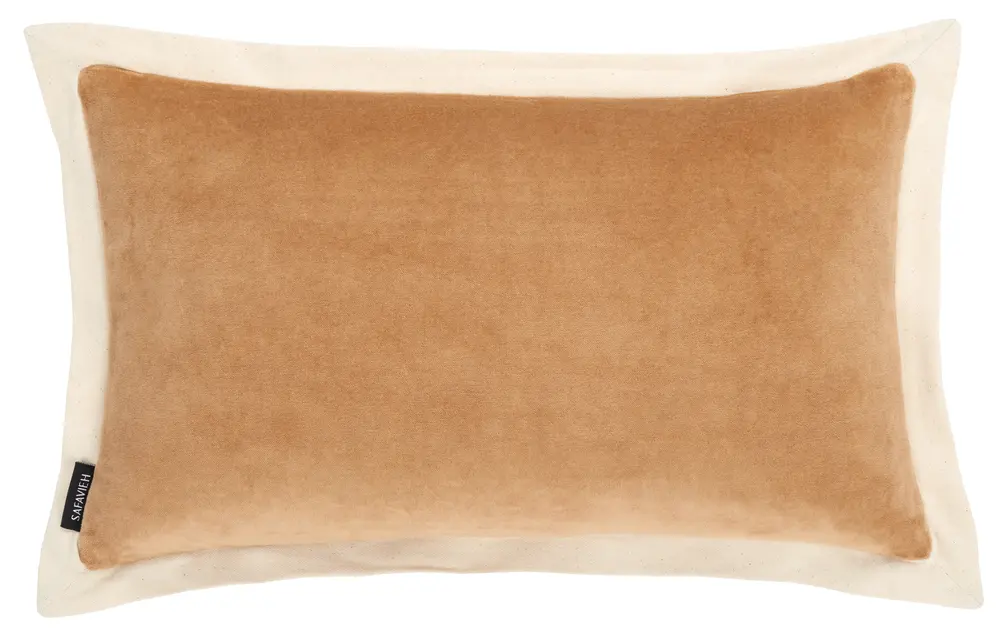 Jordy, 12 X 20, Camel/Natural, Cotton Lumbar Pillow