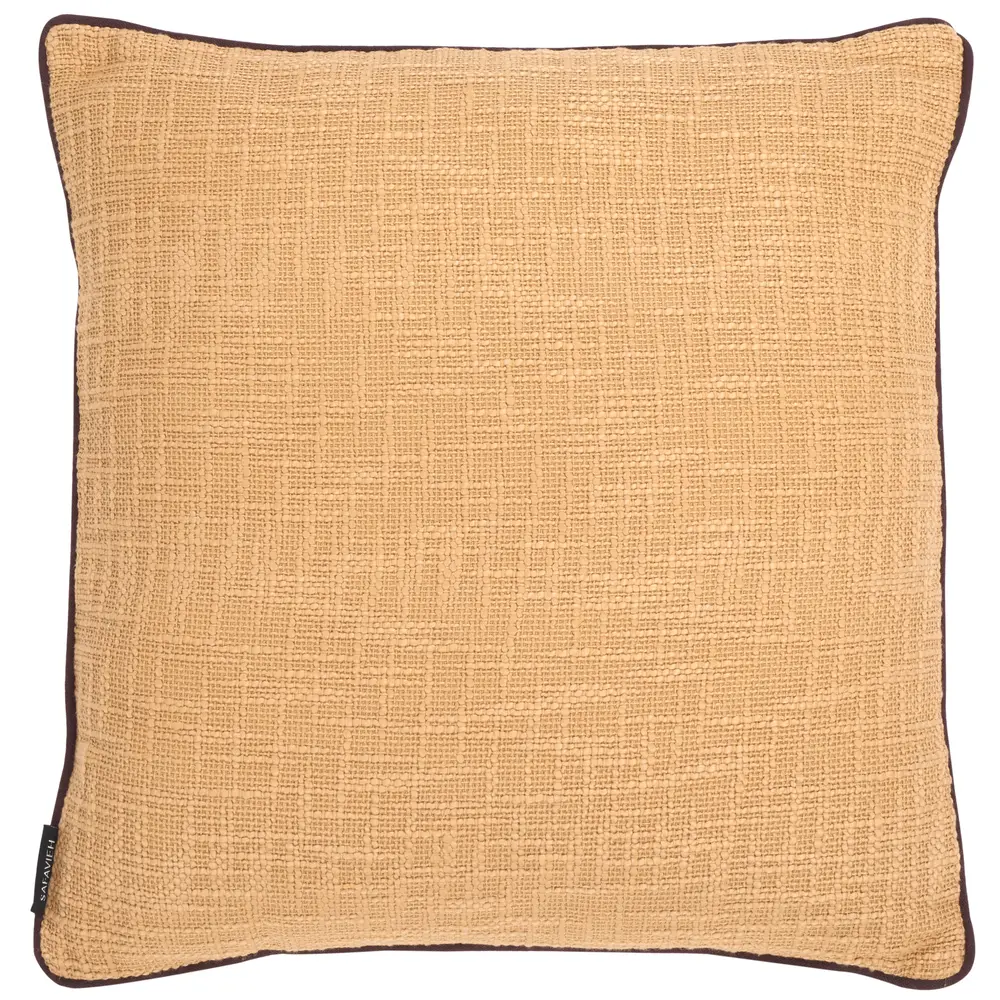 Dani, 18 X 18, Taupe/Brown, Cotton Pillow