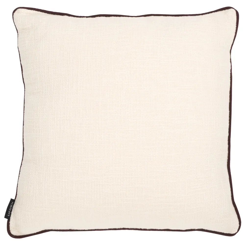 Dani, 18 X 18, Ivory/Brown, Cotton Pillow