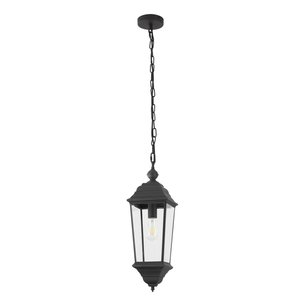 Teri, 7 Inch, Black, Metal Outdoor Pendant