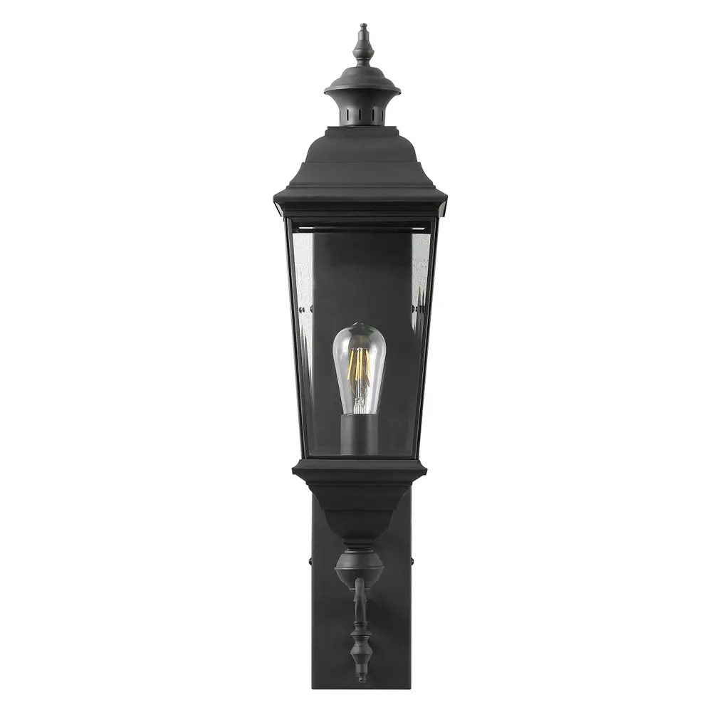 Braden, 9.5 Inch, Black, Metal Outdoor Wall Sconce