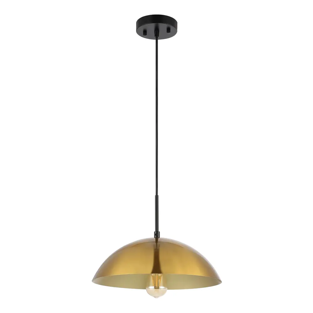 Jorden, 14 Inch, Brass/Black, Iron Pendant