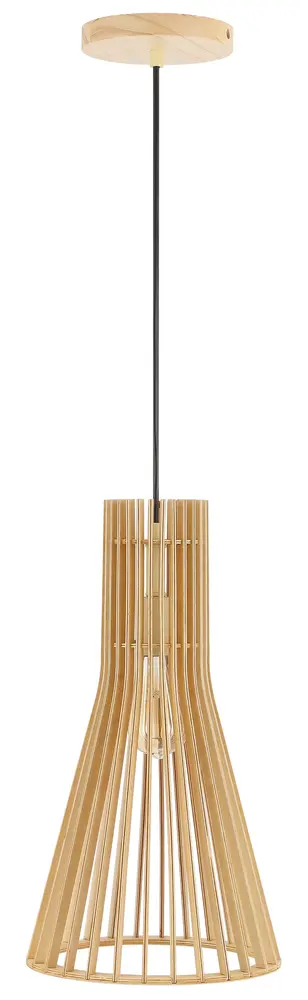 Sonjay, 9.75 Inch, Natural, Mdf Wood/Iron Extendable Pendant