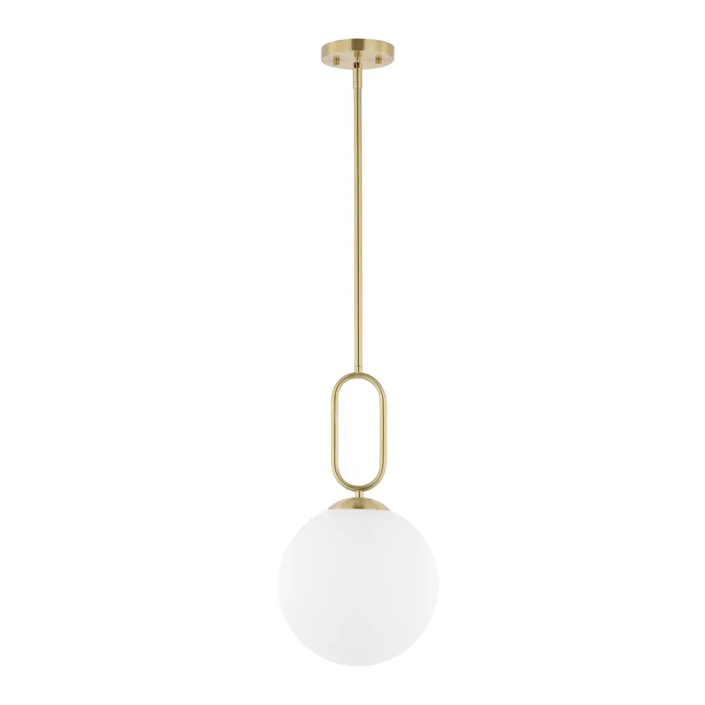 Danva, 10 Inch, Brass, Iron/Glass Extendable Pendant