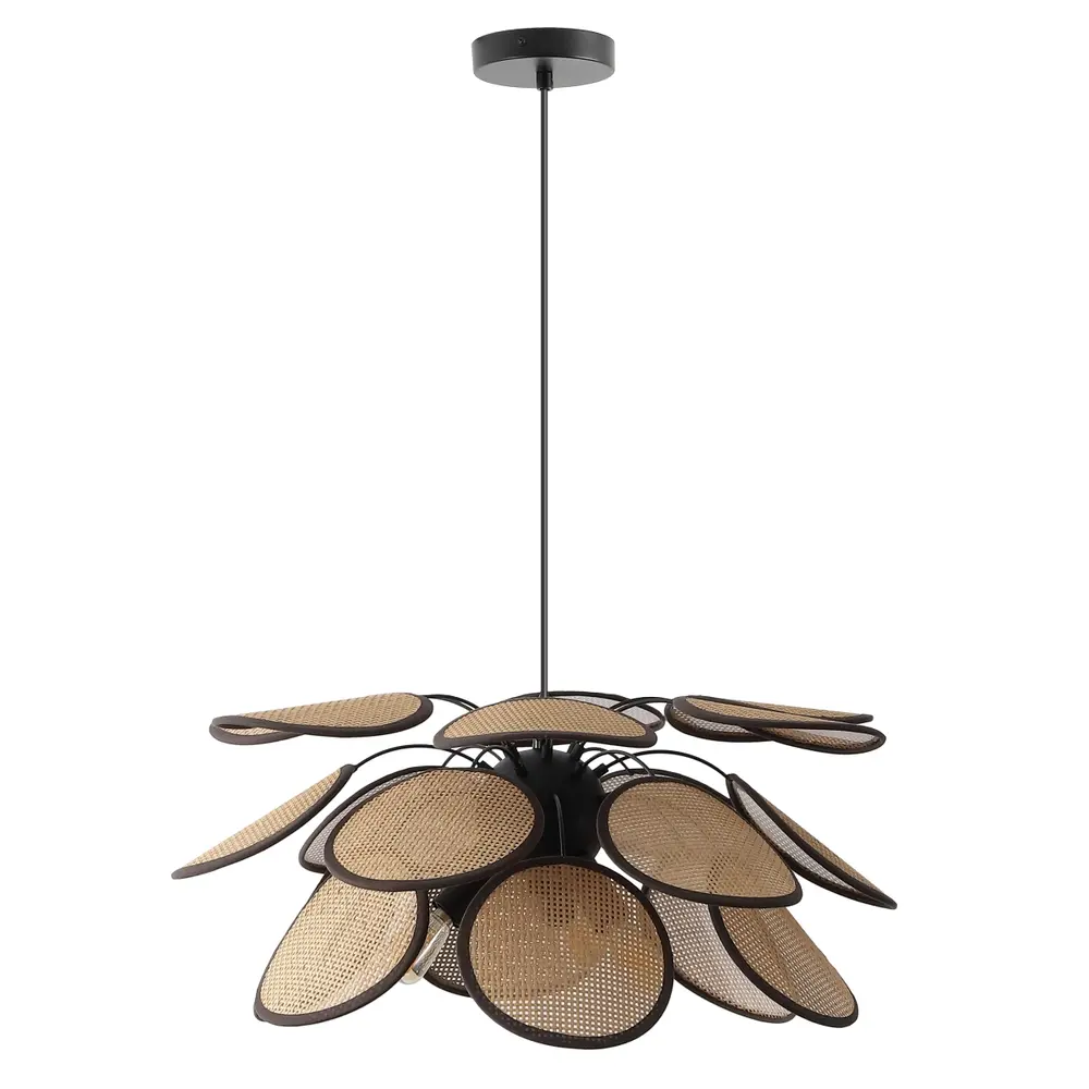 Luana, 3 Light, 20.5 Inch, Brown/Natural, Rattan/Metal Pendant
