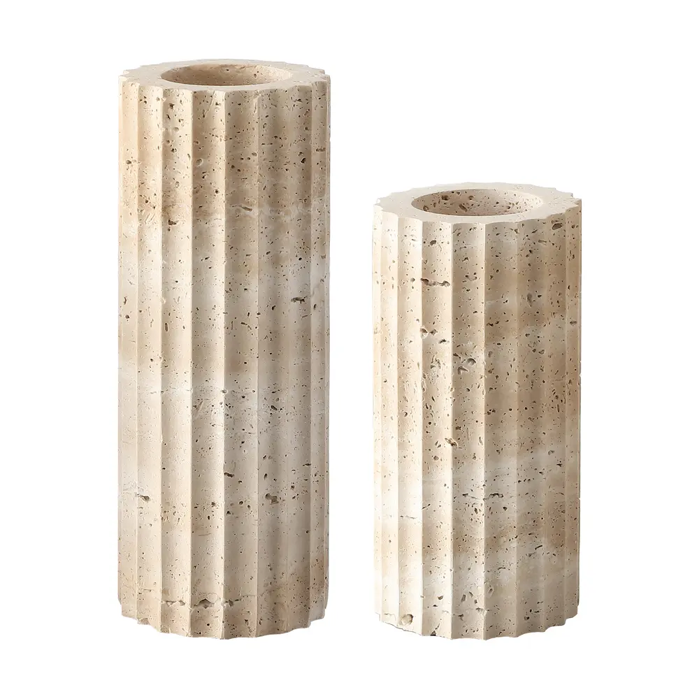 Teroi,Travertine Vase Set 2