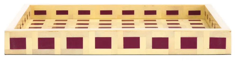 Sati, Natural/Dark Brown,Resin/Mdf, Tray