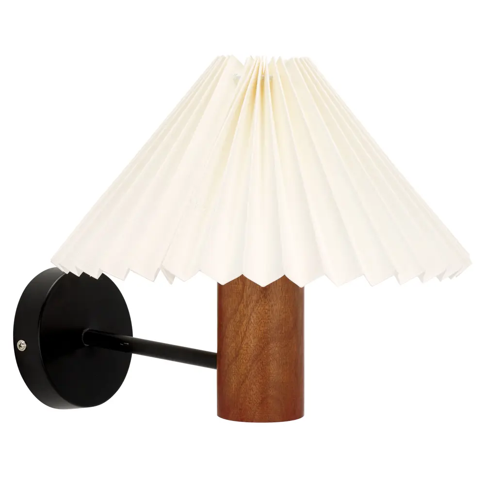 Luli, 12 Inch, Walnut/Black, Mango Wood/Iron Wall Sconce