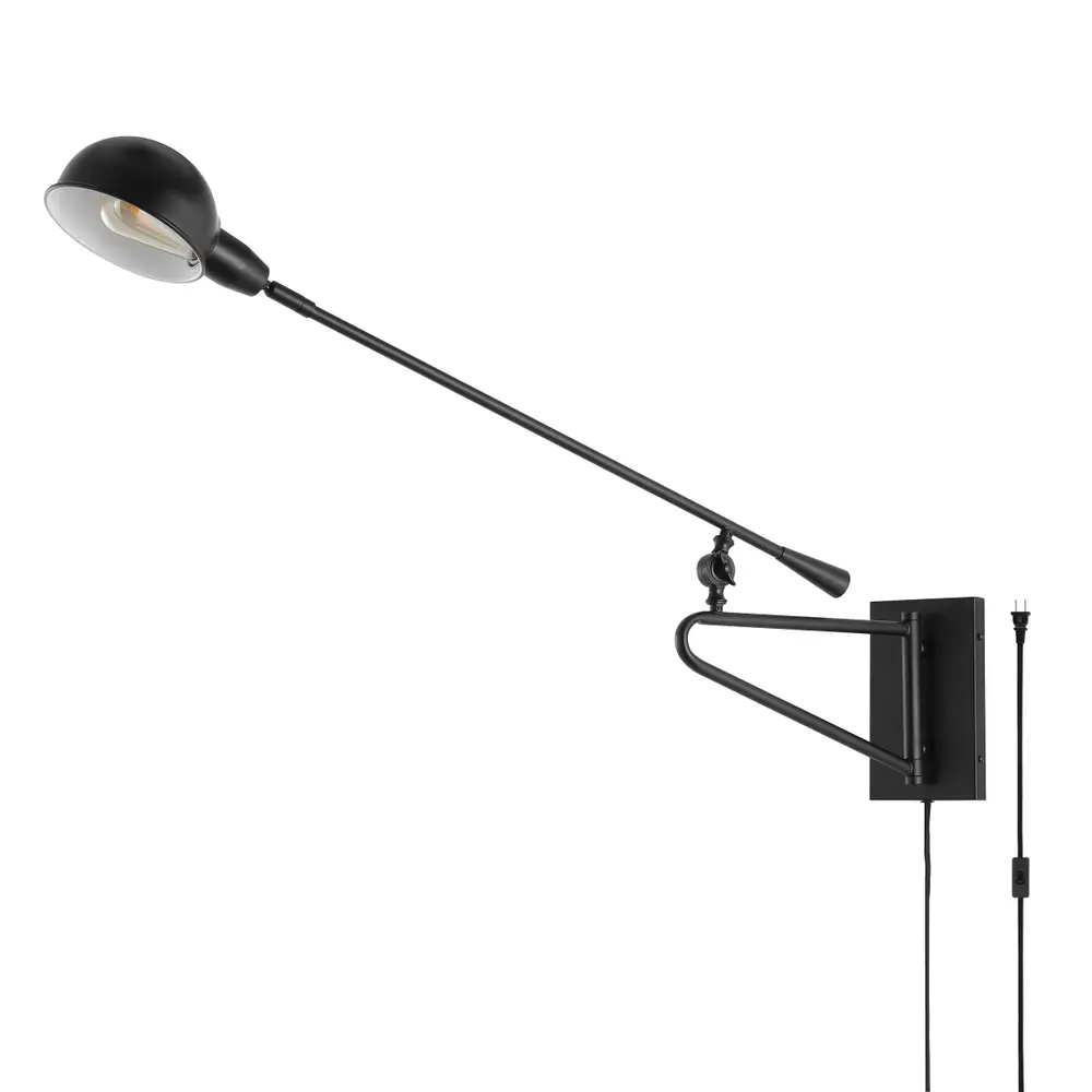 Moxley, 36.5 Inch, Black, Iron Wall Sconce