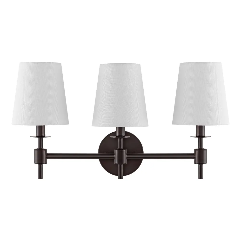 Davielle, 3 Light, 21 Inch, Black, Iron Wall Sconce