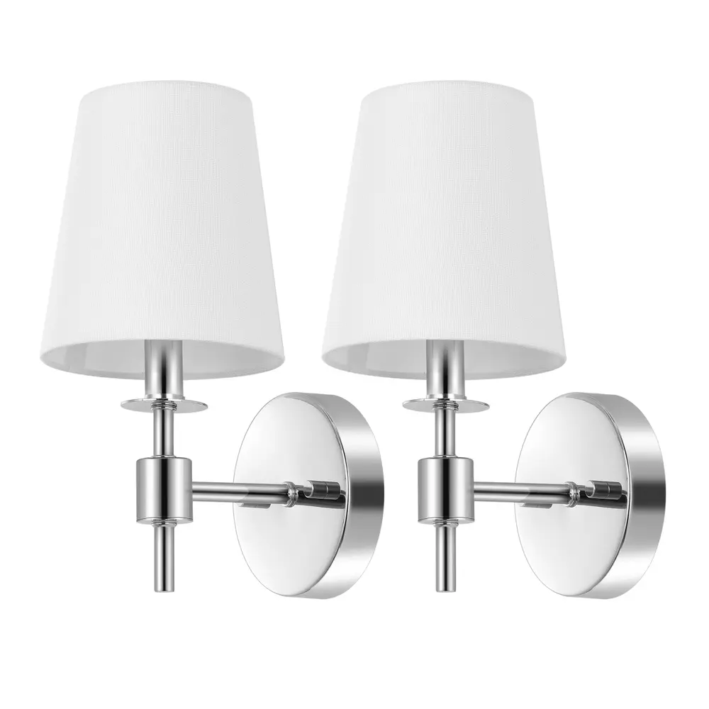 Dalany, 7 Inch, Chrome, Iron Wall Sconce Set Of 2