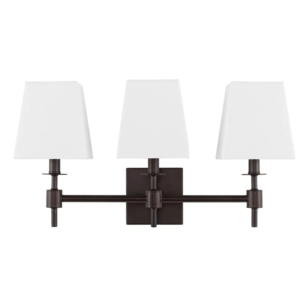 Clelia, 3 Light, 21.25 Inch, Black, Iron Wall Sconce