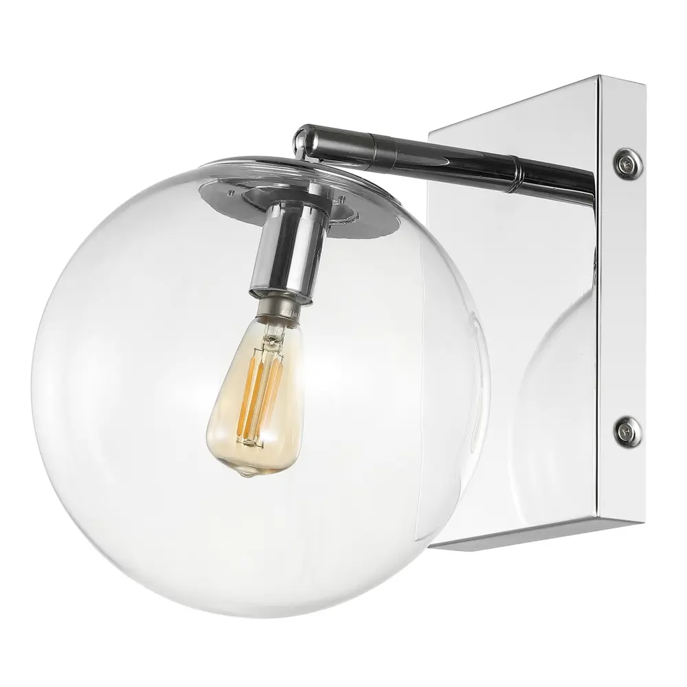 Seoul, 8.5 Inch, Chrome, Iron Wall Sconce Set Of 2