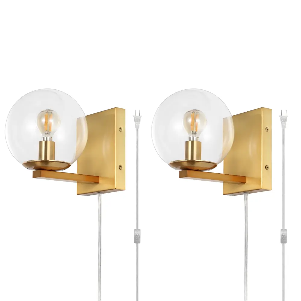 Jurosa, 8.375 Inch, Brass, Iron Wall Sconce Set Of 2