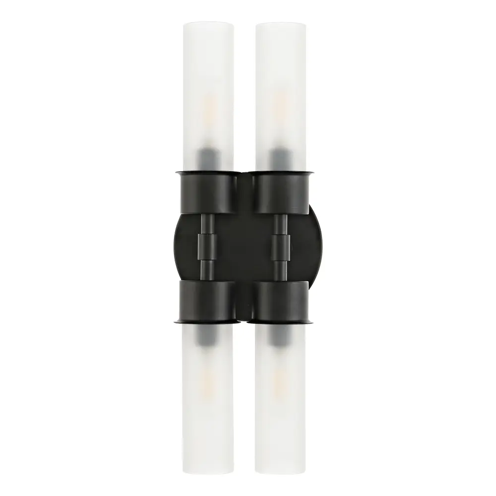 Joli, 4 Light, 6 Inch, Black, Iron/Glass Wall Sconce