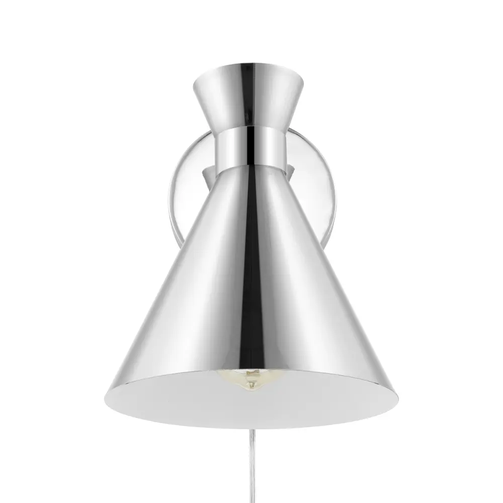 Jordie, 9.25 Inch, Chrome, Iron Wall Sconce