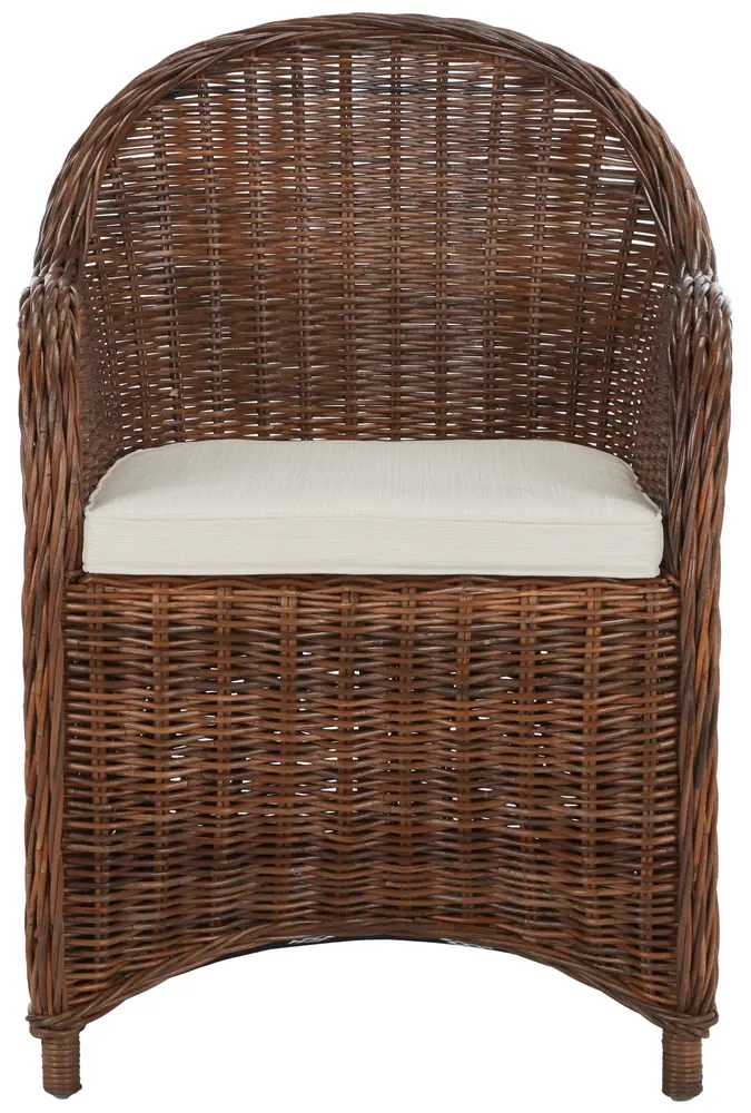 Hemi Striped Wicker Club Chair