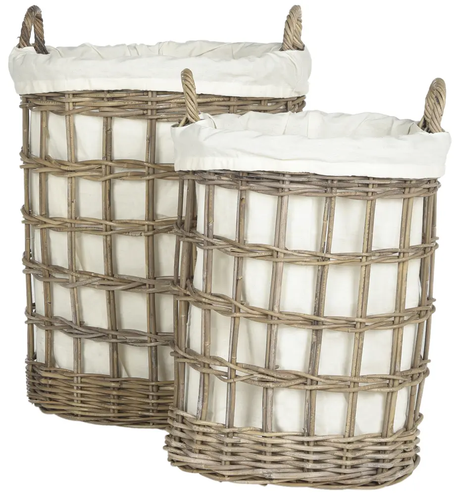 Adisa Wicker Storage Hamper   Two In One