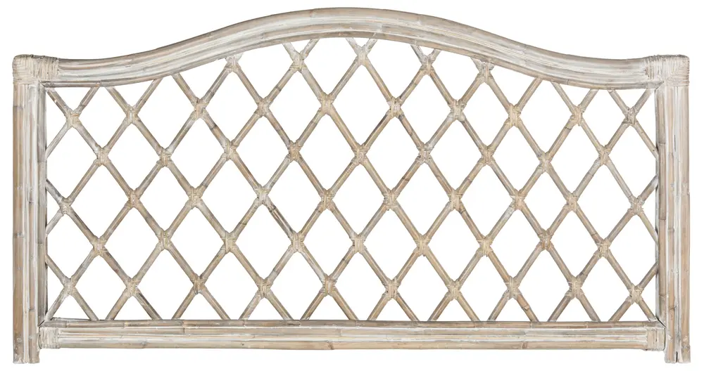 Gabrielle Antique Grey Wicker Headboard